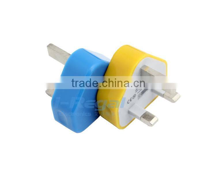 Wall charger for mobile phone 5V 1A dc output usb wall charger