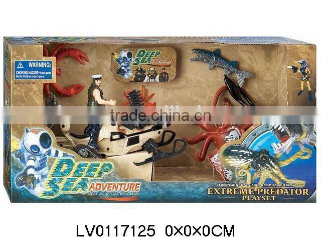 Hot plastic toy sea animals ocean animals play set toys for kid