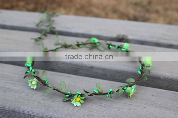 Artificial Bridal Head Wreath Paper Flower Head Garland for Festival and Wedding