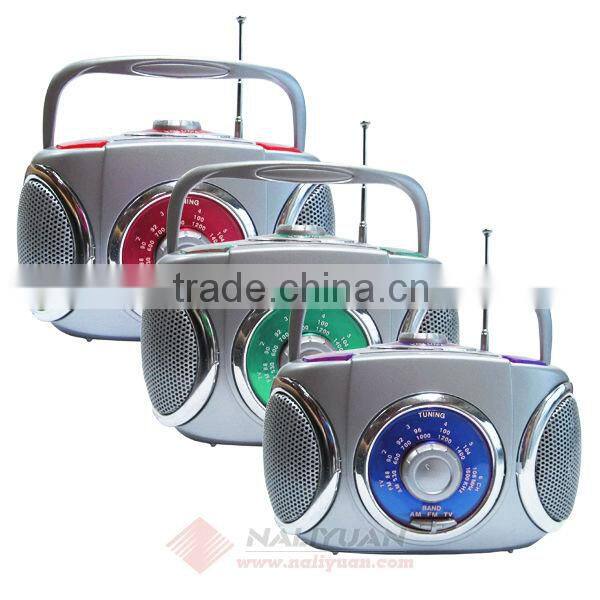 Portable battery operated power radio AM/FM powr radio battery operated power table raio