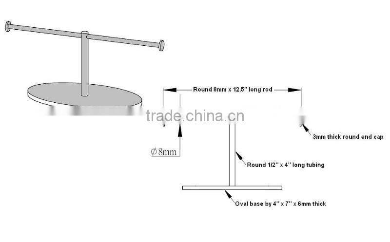 Bracelet display stand with metal base