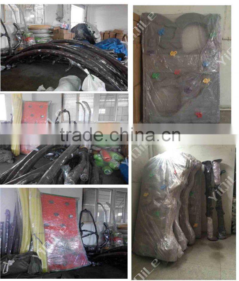 2015 hot sale plastic kids indoor and outdoor rock climbing wall