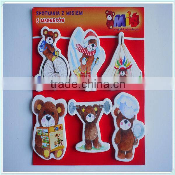 OEM promotional Teddy eva paper fridge magnet