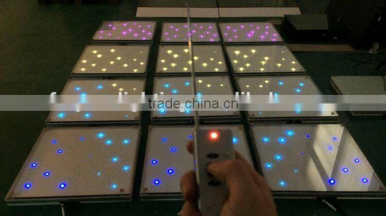 Hire White Gloss Wireless Remote Control Battery Twinkling Starlit LED Dance Floor For Wedding Party Disco Event