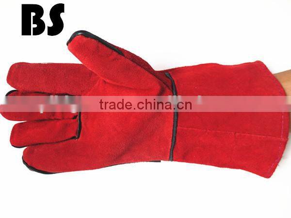 BSSAFETY 13"14"16" heat resistant cow leather welding gloves from china alibaba suppliers