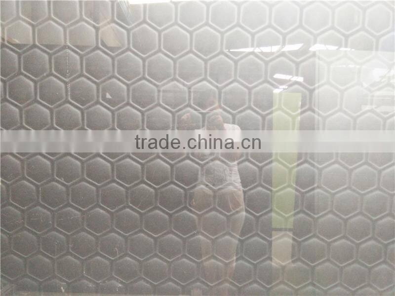 ivory color back painted decorative phantom 3d Glass panel