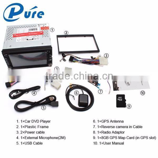 Wince 6.0 OS car dvd player 6.2 inch car navigation system with gps bluetooth dvd car audio