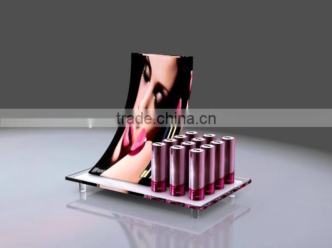 black acrylic lipstick display showcase high grade cosmetic display for square lipstick display makeup for wholesale