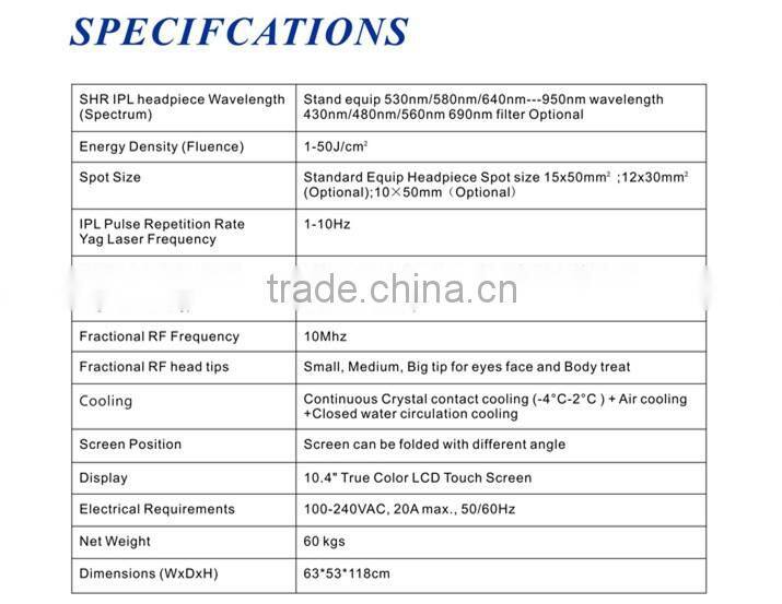 IPL Tattoo Removal Elight RF Machine Multifunction Machine