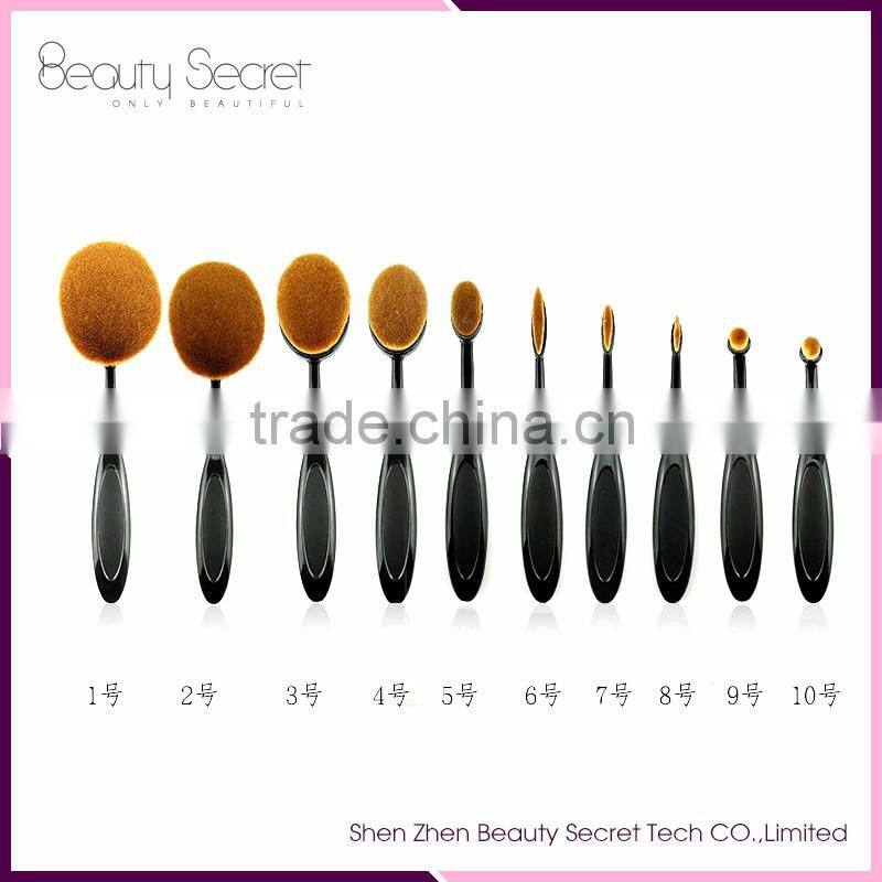 Private Cosmetic 10 Pcs Toothbrush Style Makeup Brush
