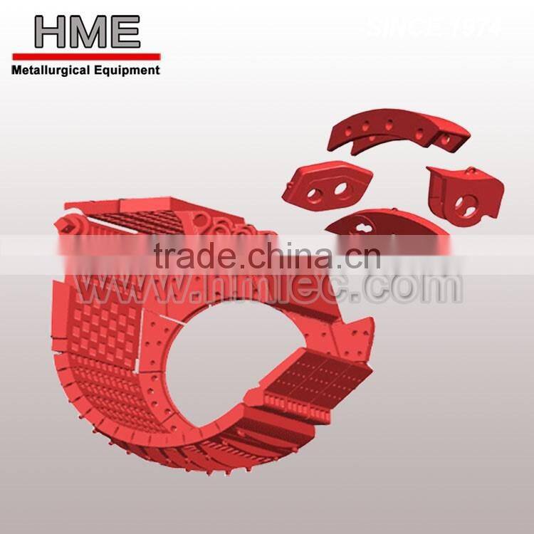 Recycling metal shredder wear parts