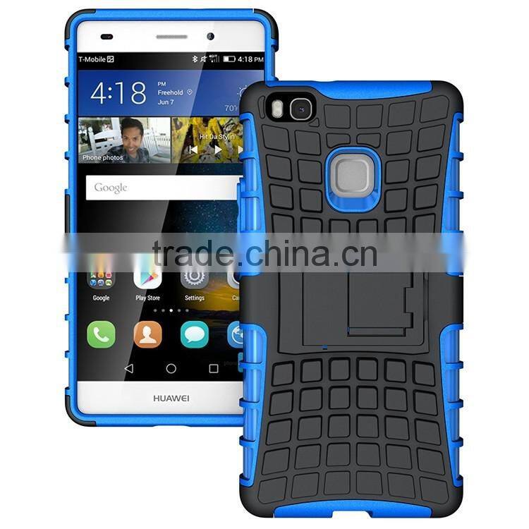 For HUAWEI P9 Lite Armor CASE Heavy Duty Hybrid Rugged TPU Impact Kickstand Hard Cover ShockProof Case