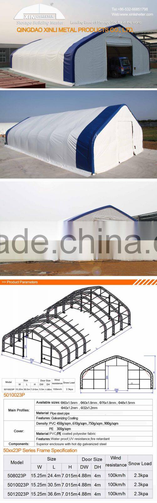 Big Strong Double Truss Waterproof Farm Widely Used Storage Shelter