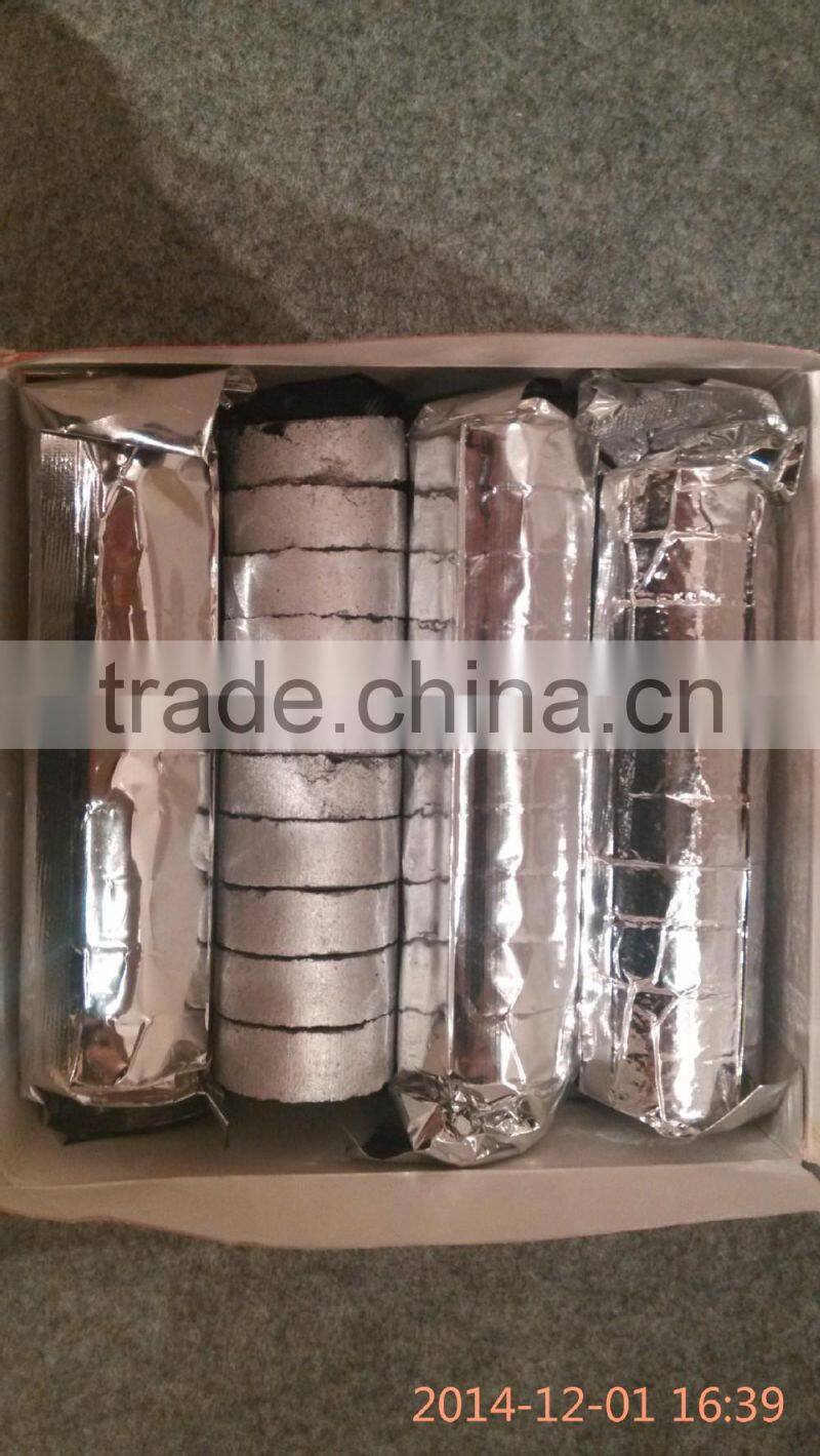 Factory direct sell 100% pure nature bamboo hookah charcoal , lower ash and longer burning time bamboo shisha charcoal