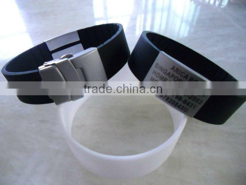 Manufacture OEM adjustable designer bracelet alert wristband