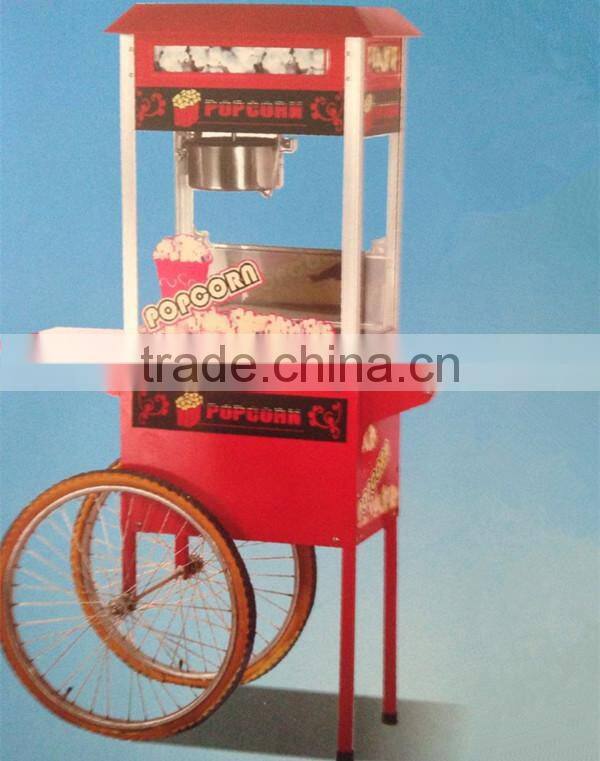 Commercial temperature control Popcorn Machine with Cart for sale