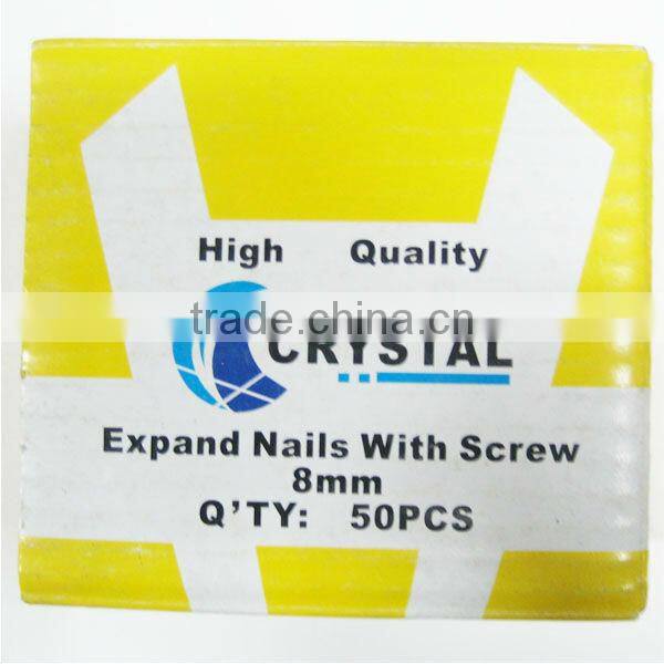 8mm good quality Plastic Wall Plug in color box