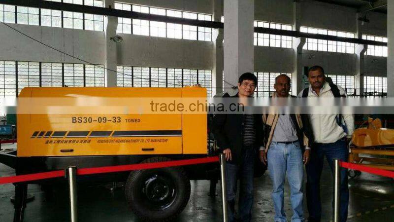 20m3/h mobile concrete pump for pumping concrete mortar to 20 floors