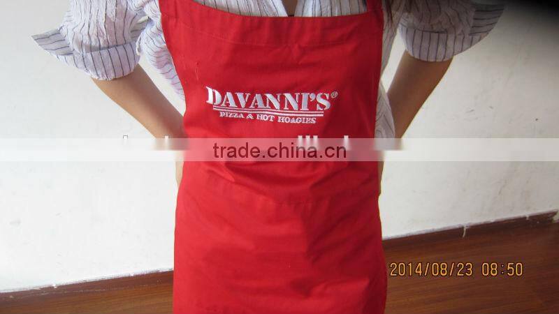 Customs band promotional uniform double sided apron with pocket in the front