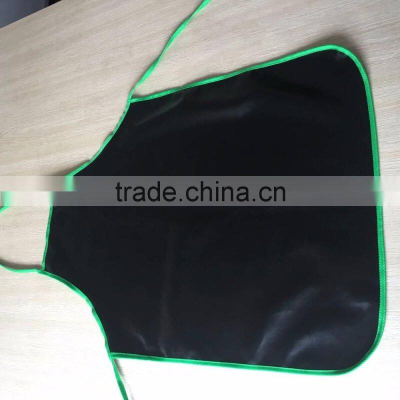 Full length new style bib dishwasher butcher fish cutting apron with green closure strips