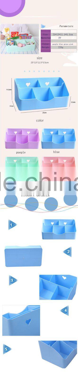 plasitc Cute Stationery Storage Box Desk Organizer Cosmetic box
