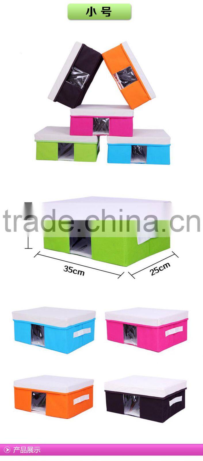 handheld home office Storage box with display window-orange L size