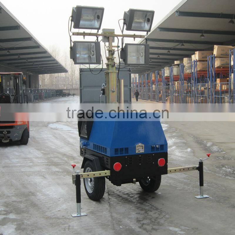 2.7kva Water cooled diesel trailer light tower generator 4VA1600