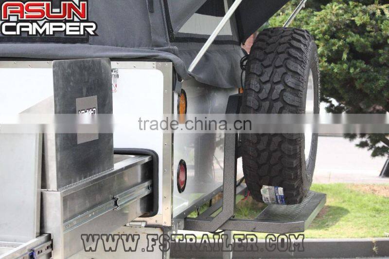 Hot selling outdoor off road hard floor camping trailer