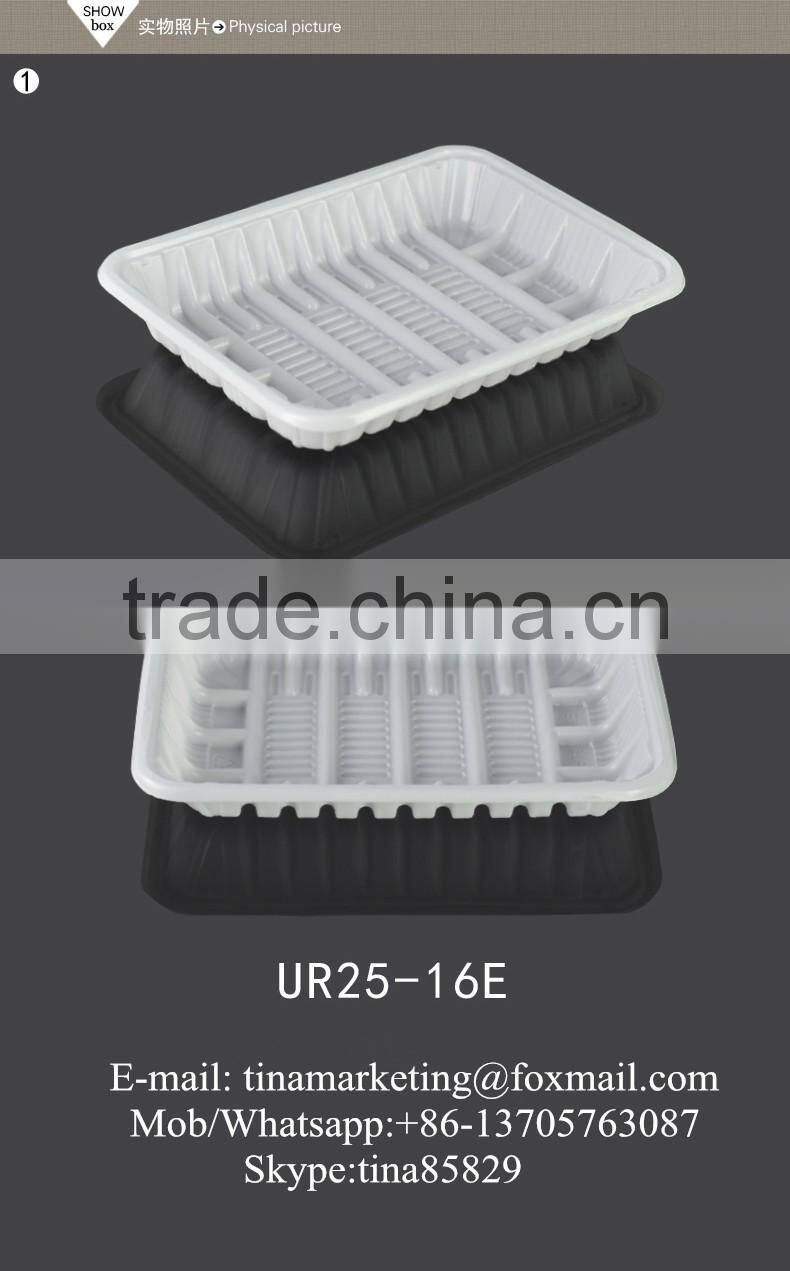 PP/PS/BOPS High Quality Disposable Supermarket Food Packaging Tray for Fresh Meat, Fruit, Vegetable Manufactory Price