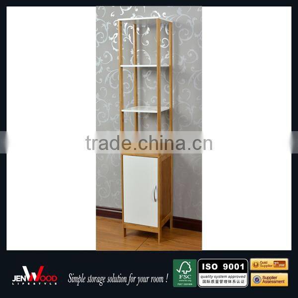 2015 China Supplier Hot Sale Modern Slim Bathroom Cabinet with bamboo and MDF material