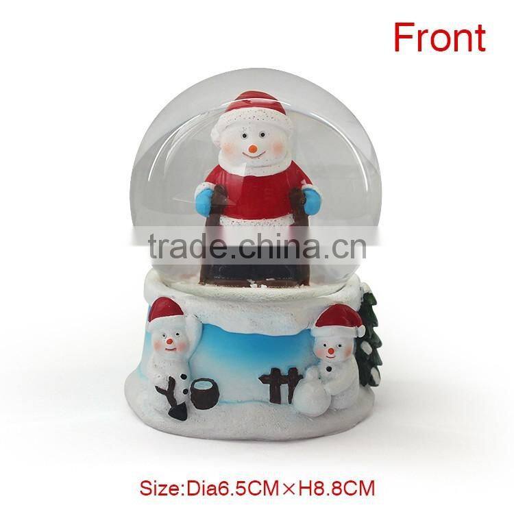 2016 resin musical christmas water snow globes