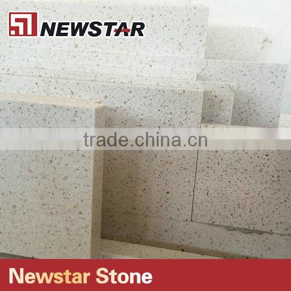 Newstar China Solid surface quartz prefab double sink vanity top