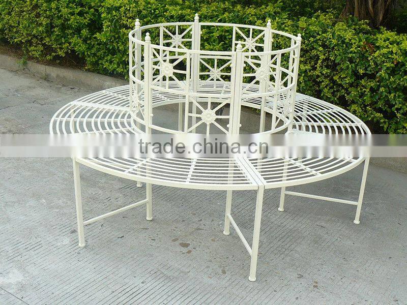 Very Nice Folading Wrought Irons Vintage Classic Unique Retro Patio Metal Half Moon Sofa