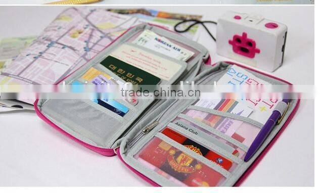 CY151 Travel Card Cash Document Organizer Wallet Rfid Blocking Passport Holder