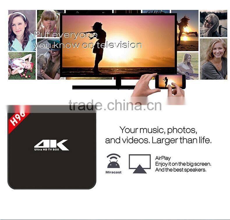 New Arrival Popular H96 Plus Amlogic S905 Android 5.1 TV Box 2GB+16GB Android TV Box For Wholesale