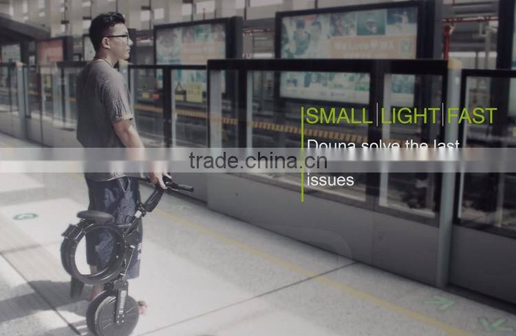 Super Cool Foldable Douna K1 Light Mini Portable Electric bicycle with Lithium