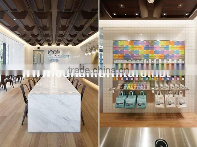 2016 new design acrylic solid surface built hotel buffet