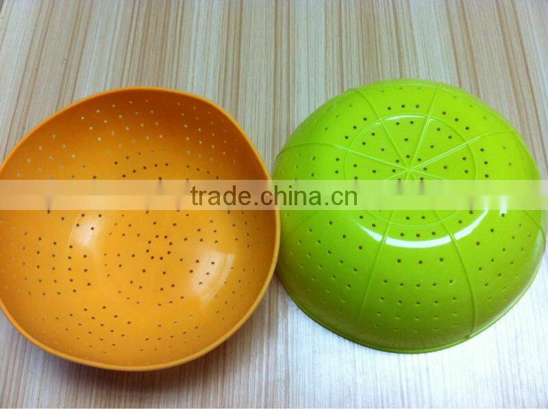LFGB standard silicone colander/ foldable silicone fruit colander