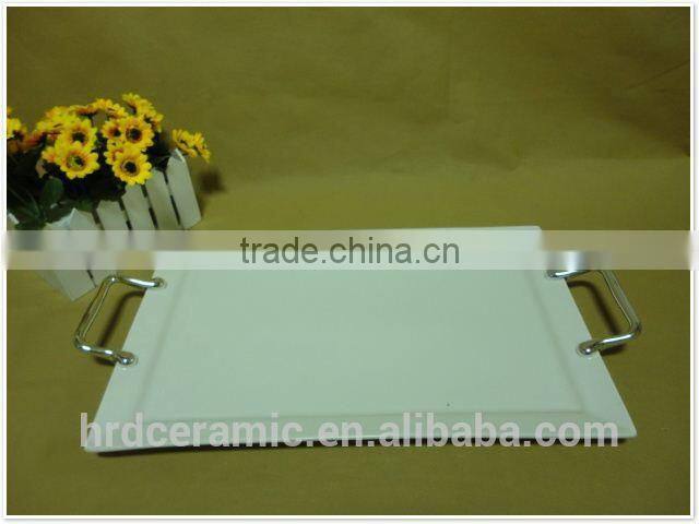 High quality stock ceramic dinner plates with handles with excellent price