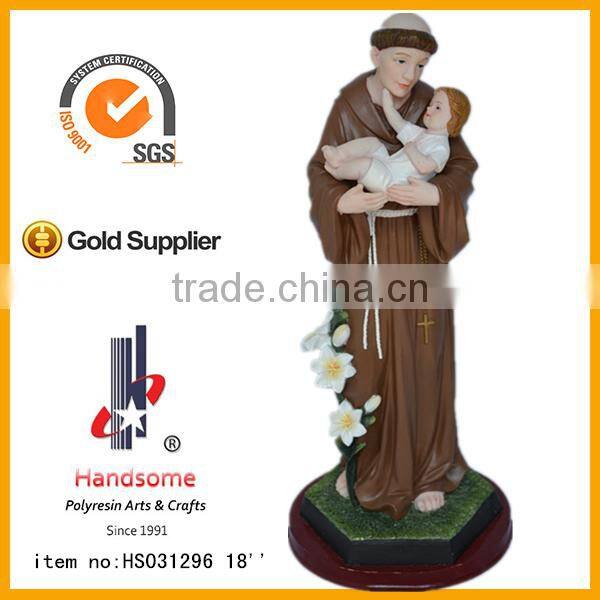 18'' St Anthony,resin st.anthony,st.anthony and child statue