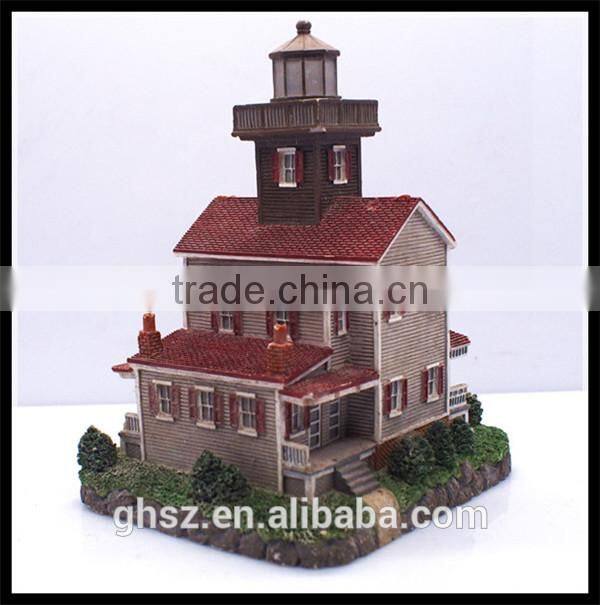 Custom souvenir 3D Castle Building model Craft resin house building model factory