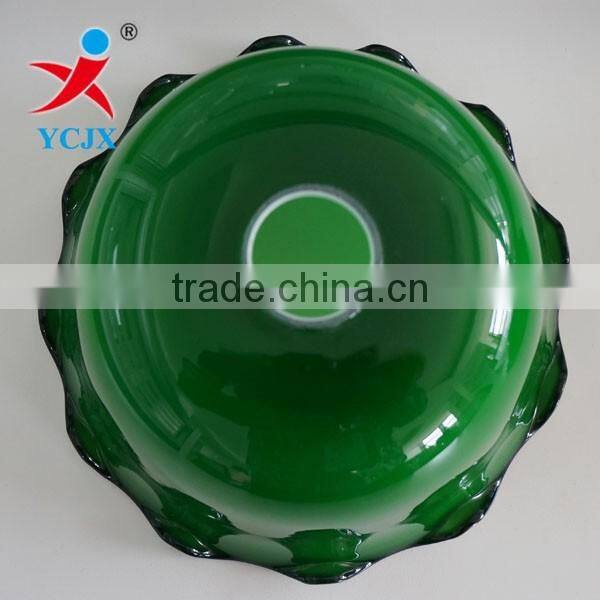 European Green Pastoral Flower Lace Glass Lamp Shade