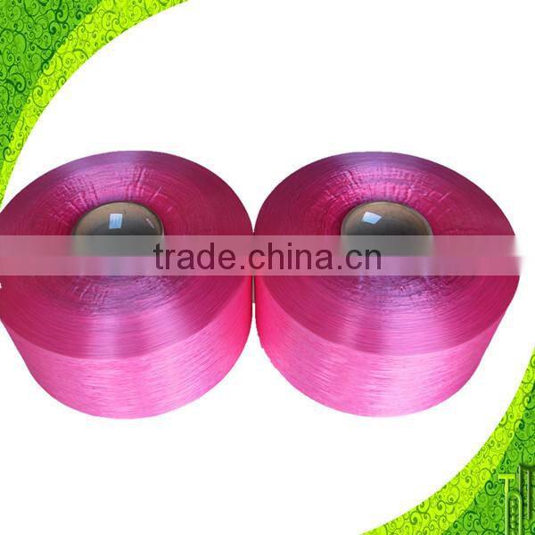 840D PP yarn dope dyed high tenacity pp yarn 50-150 TPM twist