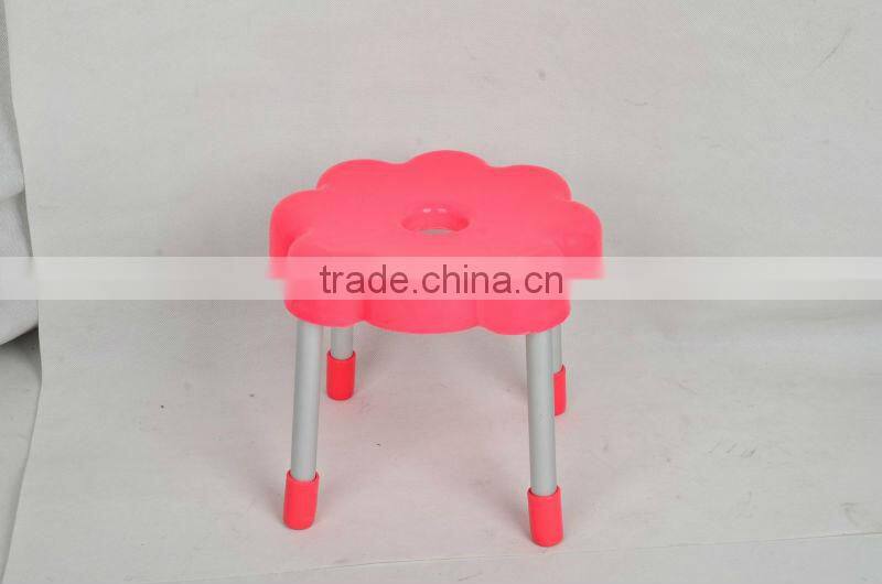 colorful square shape kids chair with four iron legs