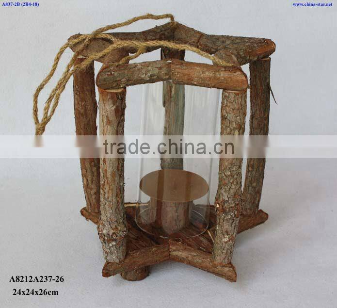 square wood lantern