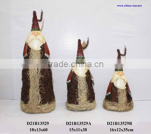 rattan standing santa decoration