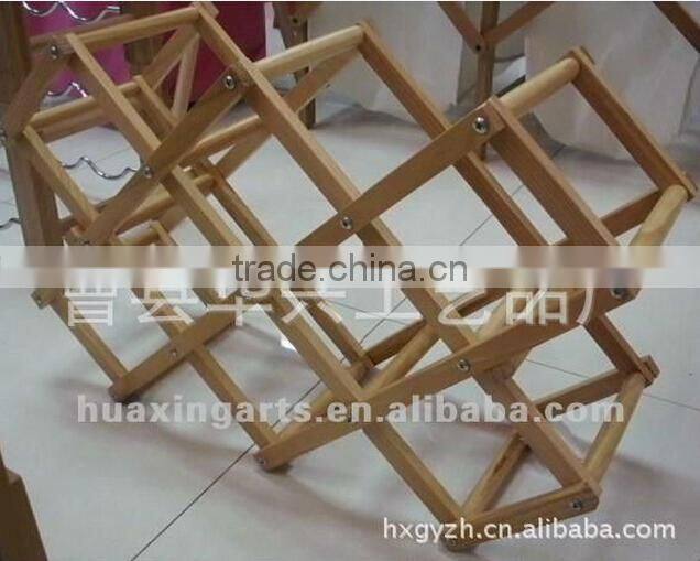 Wooden wine rack for home or bar