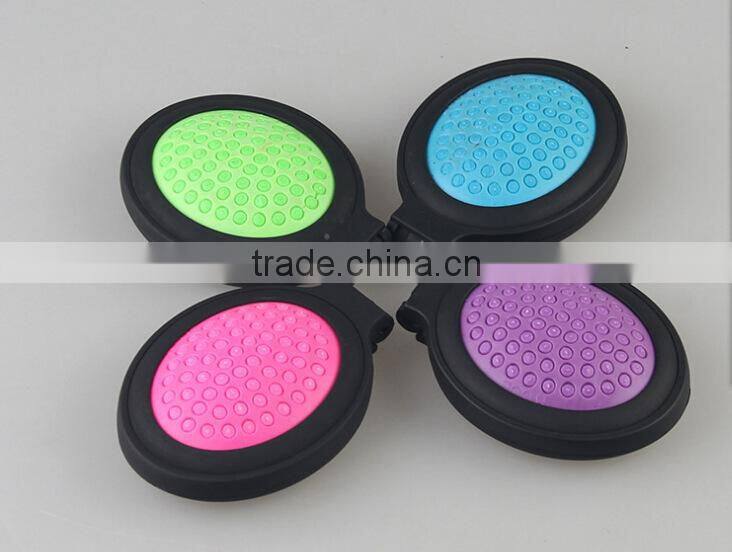 Two in one massage comb & mirror, portable cosmetic comb, travel type folding airbag comb
