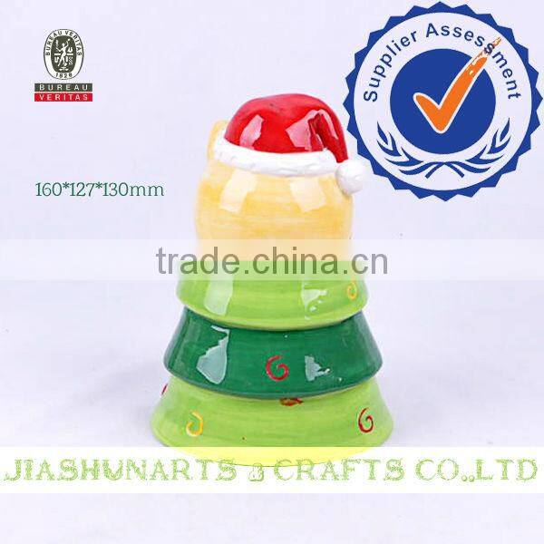 Cat Head Christmas Tree Novelty Ceramic Storage Jars