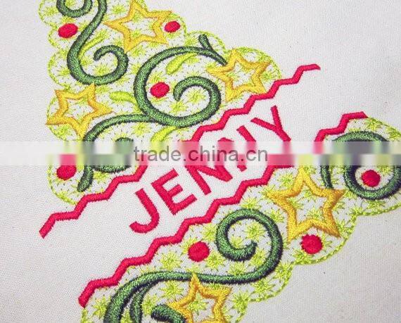 Christmas Tree Machine Embroidery Design Beautiful Elegant Font Frame